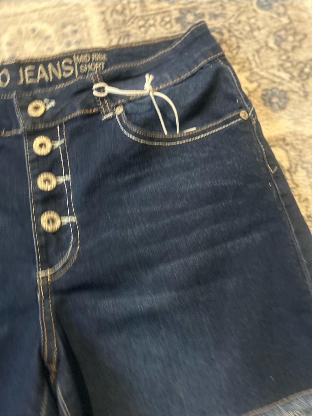 GOGO Dark Blue Mid-Rise Denim Shorts - Picture 3 of 8